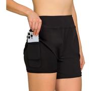 Reebok Women's 5" High Waisted Swim Shorts Board Shorts with Liner