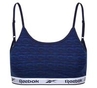 Reebok Womens Berry Bra Top Cotton Jersey Bralet Blue/Navy M-L