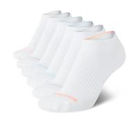 Reebok Women's Breathable No-Show Low Cut Socks (6 Pack) (Solid White, Shoe Size: 4-10)