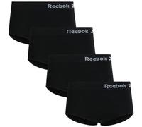 Reebok Women's Briefs Underwear - 4 Pack Seamless Stretch Performance High Cut or Boyshorts Panties for Women (Sizes: S-XL), All Black, L
