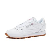 Reebok Women's Classic Leather Sneakers Black Or White Tennis Shoes Size 5 to 11, Footwear White/Pure Grey3/Reebok Gum3, 3.5 UK
