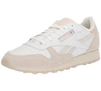 Reebok Women's Classic Leather Sneakers Legacy, White/Chalk/Stucco, 15.5 Women/14 Men