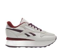 Reebok Women's Classic Leather Triple Lift Sneaker, Chalk/Rich Maroon/Midnight Plum, 9