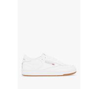 REEBOK Women's Club C 85 White Light Grey Gum Leather Tennis Trainers
