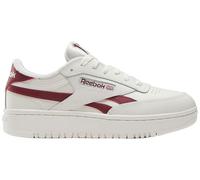 Reebok Women's Club C Double Revenge Sneaker, Chalk/Chalk/Classic Burgundy, 5