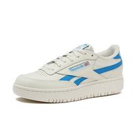 Reebok Club C Double Revenge Platform Tennis Shoes for Women, Fashion Womens Sneakers, Chalk/Chalk/Essential Blue, 8.5