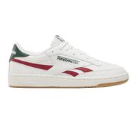 Reebok Women's Club C Revenge Sneakers, Chalk/Flash Red/Dark Green, 6.5