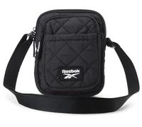 Reebok Women's Crossbody Bag - Quilted Nylon Sling Bag Travel Purse with Adjustable Strap and Secure Zipper Closures, Quilted Black, One Size