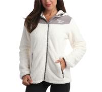 Reebok Women's Fleece Zip Up Jacket - Warm Snow Fleece Winter Jacket with Hood - Insulated Winter Jackets for Women (S-XL), Cream, M