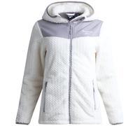 Reebok Women's Fleece Zip Up Jacket - Warm Snow Fleece Winter Jacket with Hood - Insulated Winter Jackets for Women (S-XL), White, Medium