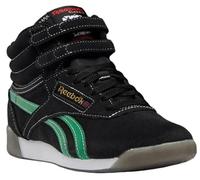Reebok Women's Freestyle Hi High Top Sneaker, Core Black/Glegrn/Vecr, 6.5