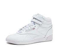 Reebok Women's Freestyle Hi High Top Sneakers for Women, White/Silver, 9.5 Wide