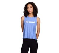 Reebok Women's Glow Sleeveless Cropped Tank Top, Ultramarine Heather, L