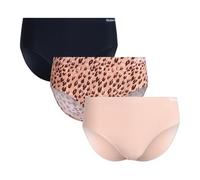 Reebok Women's Hipster Panties - 3 Pack Tag Free Stretch Performance Stay-Put Seamless Underwear for Women (Sizes: S-XL), Leopard/Rose Dust/Black, M