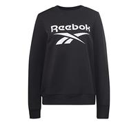 Reebok Women's Identity Big Logo Crew Long Sleeve Sweatshirt, Black, XS