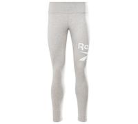Reebok Women's Identity Logo Leggings, Medium Grey Heather/White, S UK