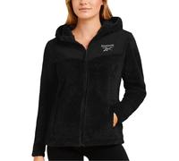 Reebok Womens Jacket - Soft Snow Zip Up Fleece Jacket Insulated Hooded Outerwear Winter Coats for Women with Pockets (S-XL), Black Ink, M