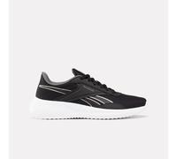 Reebok Womens Lite 4 Running Shoes in Black-White Mesh - Size UK 3.5