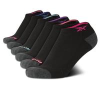 Reebok Women's Low Cut Socks - 6 Pack Performance Cushion Comfort No Show Socks - Breathable Athletic Socks for Women (4-10), Black Multi Logo, 3.5-9 UK