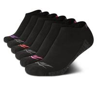 Reebok Womens Low Cut Socks - 6 Pack Performance Cushion Comfort No Show Socks - Breathable Athletic Sock for Women (4-10), Black Fade, 3.5-9 UK