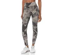 Reebok Women's Lux Leggings, Black Jacquard Print, XS