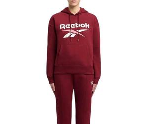 Reebok Women's Marlowe 2 Col Logo Oversized Hoody Hooded Sweatshirt, Classic Burgundy, XL