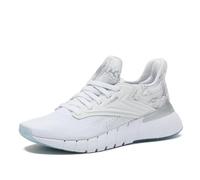 Reebok Women's Nano Gym Sneakers, Workout and Walking Shoes, Footwear White/Silver Metallic/Barely Grey, 8