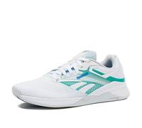 Reebok Women's Nano X4 Sneaker, Footwear White/Unleashed Green/Kinetic Blue, 10.5