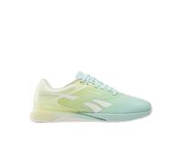 Reebok Women's Nano X5 Sneaker, Glitch Aqua/Yellow Haze/Chalk, 3 UK