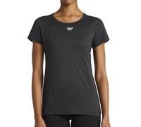Reebok Women's Off The Charts Performance Crewneck T-Shirt, Black Heather, M