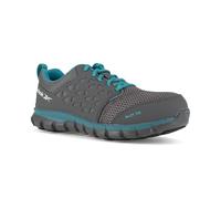 Reebok Work Women's Rb045 Sublite Cushion Rb046 Athletic Work Shoe Gray and Turquoise Alloy Toe Safety, Grey, 6 UK