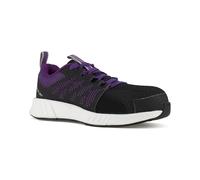 Reebok Women's Rb315 Fusion Flexweave Safety Toe Athletic Work Shoe Black, Black and Purple, 8