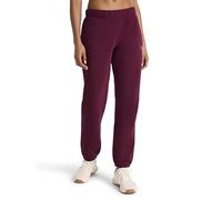Reebok Women's Rhinestone Jogger, Standard Fit, 30” Inseam, Midweight Cotton-Poly Fabric Track Pants, Black Cherry, M
