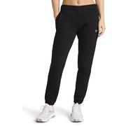 Reebok Women's Rhinestone Jogger, Standard Fit, 30” Inseam, Midweight Cotton-Poly Fabric Track Pants, Black, L
