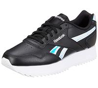 Reebok Women's Royal Glide Ripple Double Sneakers, Black Ftwr White Frost Berry, 5 UK