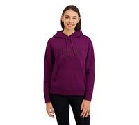 Reebok Women's Satin Applique Graphic Hooded Sweatshirt, Pickled Beet, XL