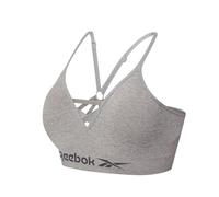 Reebok Womens Seamless Sports Bra | Women's Sports Bras with Halter Neck Design | High Support, Non Wired and Comfortable Bra Available in 4 Size | Black, Grey Or White