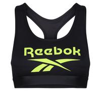Reebok Womens Sophia Crop Top in Black/Yellow - Size Small