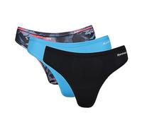 Reebok Womens Thongs AGGIE 3 Pack Black/Abstract/Aqua XS