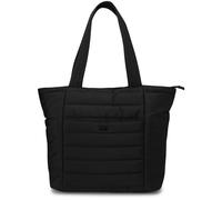 Reebok Womens Tote Bag - Large Lightweight Puffer Travel Tote with Zipper - Carry On Shoulder Bag Work Bags for Women, Coco Black, One Size