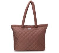 Reebok Womens Tote Bag - Lightweight Carry On Quilted Puffer Tote Bag for Travel, Work, Travel and Everyday Use, Barbara Choco Malt, One Size