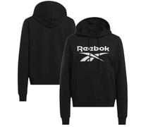 Reebok Women's Training Hoodie (Size L) Black Logo Graphic Top - New