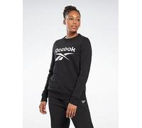 Reebok Women's Identity Big Logo Crew Long Sleeve Sweatshirt, Black, S