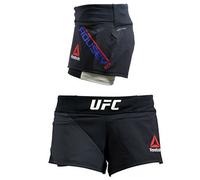 Reebok Women's UFC Ronda Rousey Octagon Black Shorts | Size: 26 Reebok Black 26
