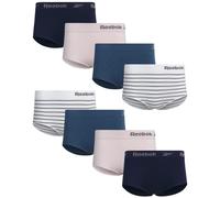 Reebok Women's Underwear - Seamless High Waist Brief Panties (8 Pack) Size Medium BluePurpleWhite Stripe