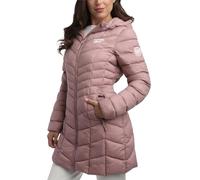 Reebok Women's Winter Jacket - Long Length Quilted Puffer Parka - Heavyweight Outerwear Coat for Women (S-XL), Dusty Rose Pink, S