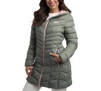Reebok Women's Winter Jacket - Long Length Quilted Puffer Parka - Heavyweight Outerwear Coat for Women (S-XL), Sage Green, L