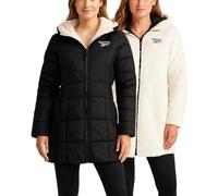 Reebok Womens Winter Jacket - Reversible Sherpa-Lined Puffer Faux Fur Hood