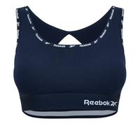 Reebok Women's Damen Crop Top in Navy | Bequemer Baumwoll-BH für Low-Impact-Fitnessunterwäsche Training Bra, Blue, S