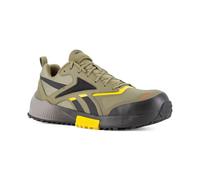 Reebok Work Lavante Trail 2 Work Composite Toe Mens Oxford, Army Green/Black/Yellow, 9.5 US